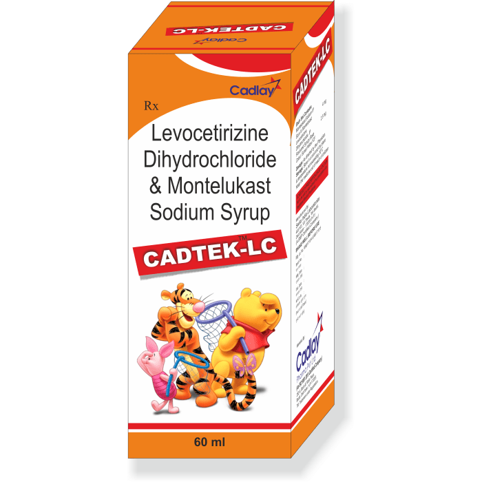 Cadtek-LC-Levocetirizine-Dihydrochloride-Montelukast-Sodium-Syrup-Cadlay-Pharma-Private-Limited-Baddi